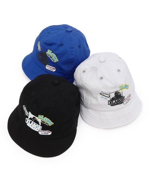 XLARGE KIDS(エクストララージキッズ)の「ロゴワッペン風プリント OGベビーキャップ(キャップ・キッズ・トップグレー/ブラック/ブルー・46-48cm)」の8枚目の写真
