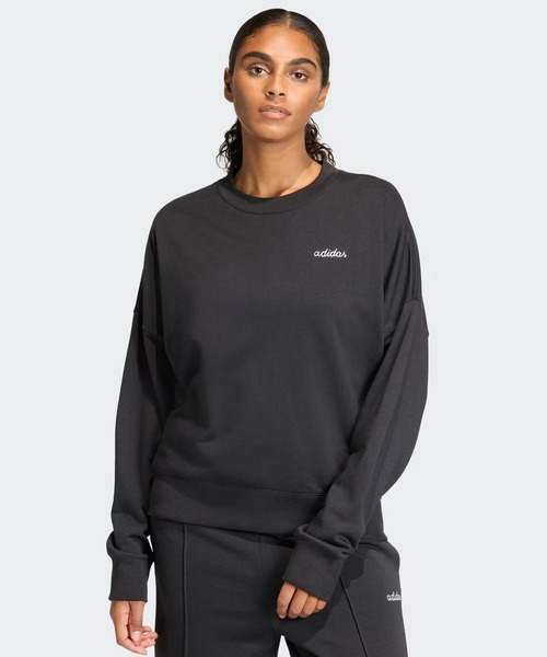 adidas（アディダス）の「adidas/アディダス Ｗ ＳＥ ＣＯＬＯＲＰＯＰ クルースウェット M5300（スウェット・レディース・グレー/ブラック/グレイッシュベージュ・L/M）」の2枚目の写真