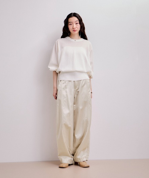 ADAM ET ROPE'(アダムエロペ)の「ピグメントダイエッグパンツ(その他パンツ・レディース・オフホワイト/チャコールグレー・38/36)」の19枚目の写真