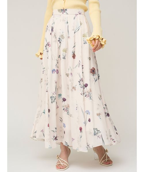 SNIDEL（スナイデル）の「フローラルプリントフレアスカート（スカート・レディース・ピンク/ネイビー/アイボリー・1/0）」の7枚目の写真