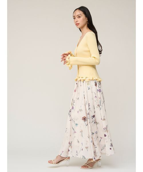 SNIDEL（スナイデル）の「フローラルプリントフレアスカート（スカート・レディース・ピンク/ネイビー/アイボリー・1/0）」の13枚目の写真