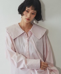 ANOTHER S（アナザーエス）の「ストライプビックカラーシャツ（シャツ/ブラウス）」