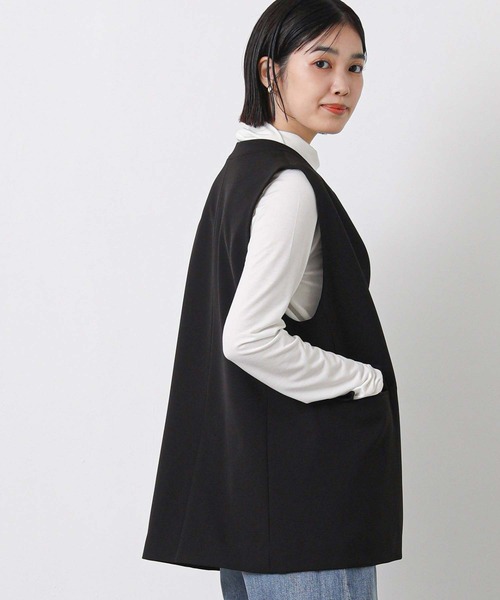 Gready Brilliant(グレディブリリアン)の「WクロスミディVネックベスト(その他アウター・レディース・ブラック/キャメル・36/38)」の8枚目の写真