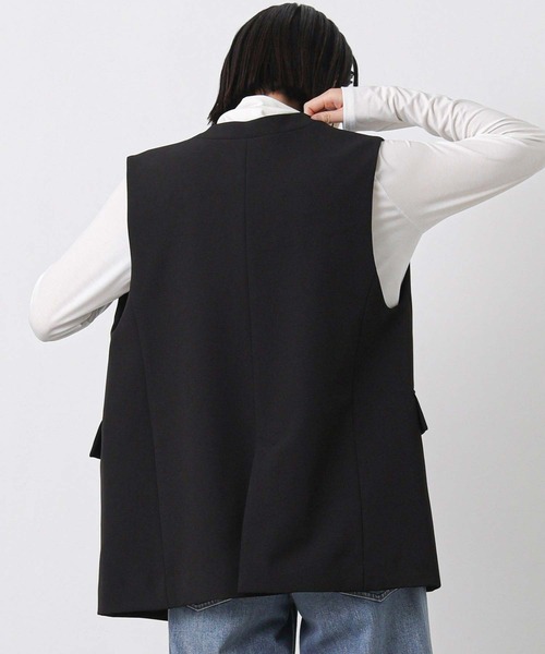 Gready Brilliant(グレディブリリアン)の「WクロスミディVネックベスト(その他アウター・レディース・ブラック/キャメル・36/38)」の9枚目の写真