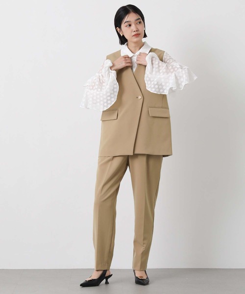 Gready Brilliant(グレディブリリアン)の「WクロスミディVネックベスト(その他アウター・レディース・ブラック/キャメル・36/38)」の14枚目の写真