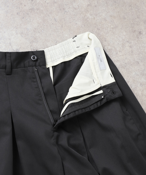 SLOBE IENA（スローブイエナ）の「《接触冷感/WEB限定/追加2》ライトチノタックカーブトラウザー（チノパンツ・レディース・ベージュ/ブラック・36/38）」の10枚目の写真