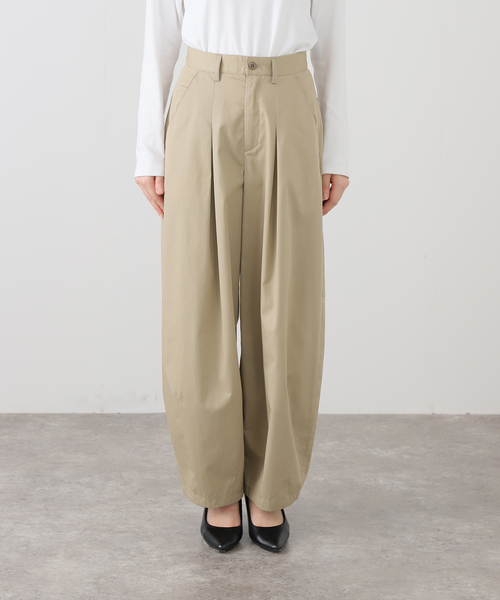 SLOBE IENA（スローブイエナ）の「《接触冷感/WEB限定/追加2》ライトチノタックカーブトラウザー（チノパンツ・レディース・ベージュ/ブラック・36/38）」の14枚目の写真