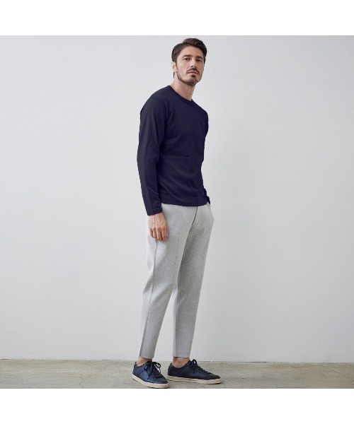 g-stage(ジーステージ)の「洗えるクルーネックニット(ニット/セーター・メンズ・ネイビー/ベージュ・48/46)」の7枚目の写真