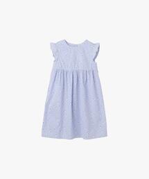 agnes b.（アニエスベー）の「キッズ フラワープリント ストライプ コットン ノースリーブ ワンピース ”Laura”（ワンピース）」