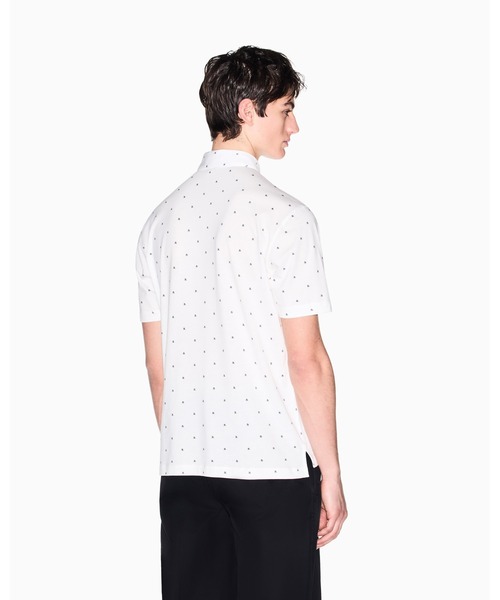 ARMANI EXCHANGE(アルマーニエクスチェンジ)の「【A|X アルマーニ エクスチェンジ】<オンライン限定>オールオーバーマイクロパターン 半袖ポロシャツ/REGULAR(ポロシャツ・メンズ・ネイビー/ホワイト・X-SMALL/X-LARGE/SMALL/MEDIUM/LARGE/XX-LARGE)」の3枚目の写真