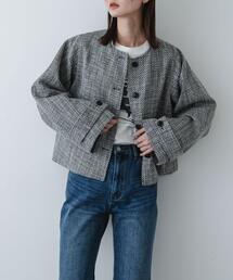 SENSE OF PLACE by URBAN RESEARCH | ツイードノーカラージャケット(ノーカラージャケット)