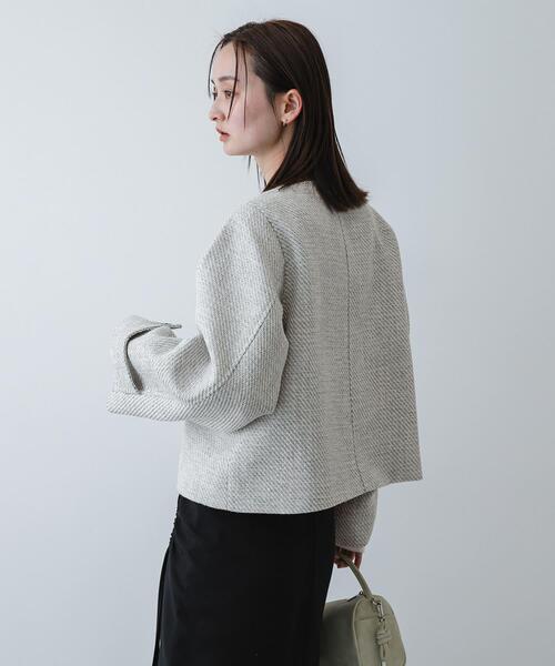 SENSE OF PLACE by URBAN RESEARCH（センスオブプレイスバイアーバンリサーチ）の「ツイードノーカラージャケット（ノーカラージャケット・レディース・ブラック系その他/ホワイト系その他・ONE）」の16枚目の写真