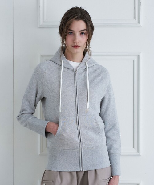 DRESSTERIOR（ドレステリア）の「コットン裏毛フーディー（パーカー・レディース・ホワイト/グレー/ブラック/グリーン系・36/38）」の3枚目の写真