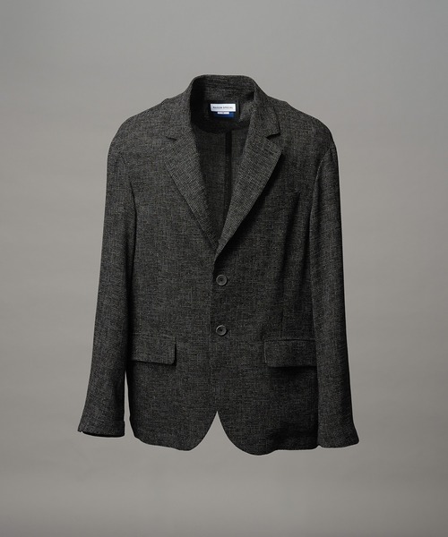 MAISON SPECIAL(メゾンスペシャル)の「《UNISEX》DRY Tweed Relax-Over 2B Tailored Jacket/ドライツイードリラックスオーバー2Bテーラードジャケット【MAISON SPECIAL/メゾンスペシャル】■セットアップ対応■(テーラードジャケット・メンズ・グレー/ブラック・2/1/0)」の8枚目の写真