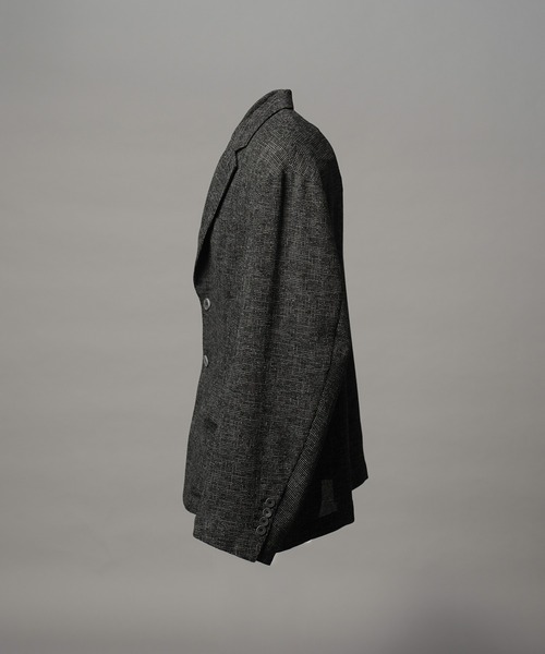 MAISON SPECIAL(メゾンスペシャル)の「《UNISEX》DRY Tweed Relax-Over 2B Tailored Jacket/ドライツイードリラックスオーバー2Bテーラードジャケット【MAISON SPECIAL/メゾンスペシャル】■セットアップ対応■(テーラードジャケット・メンズ・グレー/ブラック・2/1/0)」の9枚目の写真