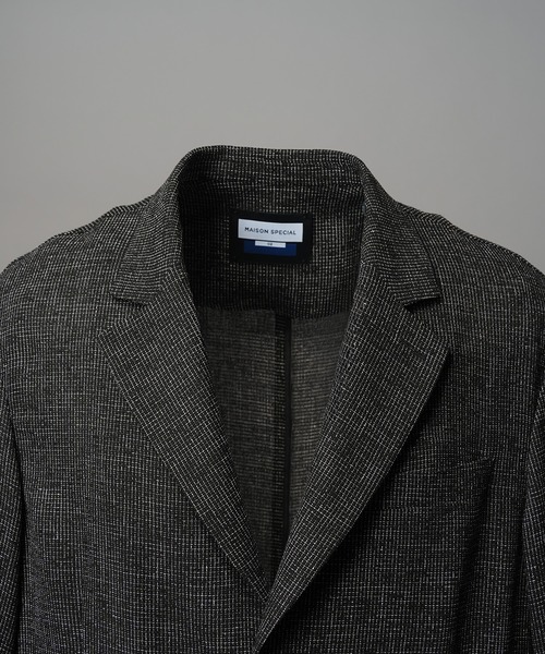 MAISON SPECIAL(メゾンスペシャル)の「《UNISEX》DRY Tweed Relax-Over 2B Tailored Jacket/ドライツイードリラックスオーバー2Bテーラードジャケット【MAISON SPECIAL/メゾンスペシャル】■セットアップ対応■(テーラードジャケット・メンズ・グレー/ブラック・2/1/0)」の11枚目の写真