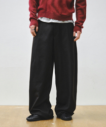 INTEMPOMOOD（インテンポムード）の「オフセットラインワイドスラックス_ブラック（スラックス）」
