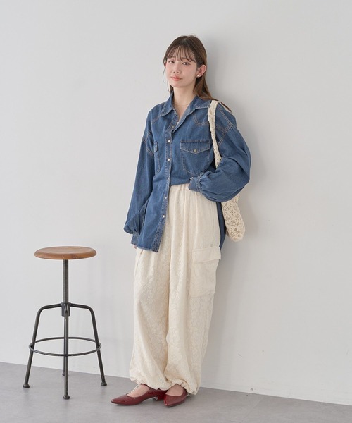 earth music&ecology（アースミュージックアンドエコロジー）の「レースバッグ（トートバッグ・レディース・アイボリー/ブラック・FREE）」の6枚目の写真