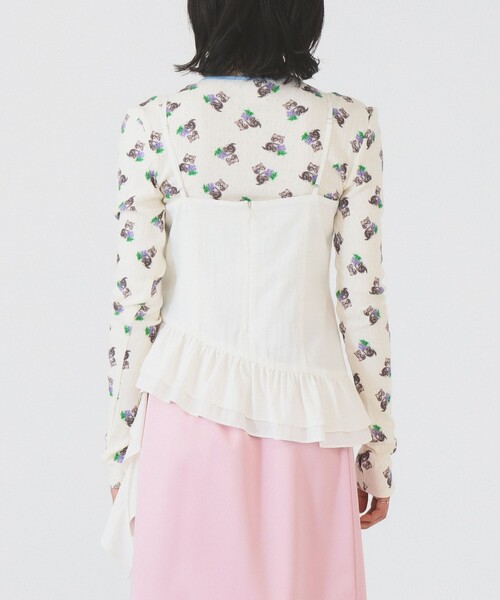 Ray BEAMS（レイビームス）の「裾 フレアー キャミソール（キャミソール・レディース・ホワイト/ブラック・1/0）」の18枚目の写真