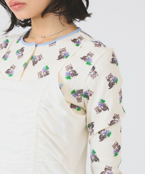 Ray BEAMS（レイビームス）の「裾 フレアー キャミソール（キャミソール・レディース・ホワイト/ブラック・1/0）」の20枚目の写真