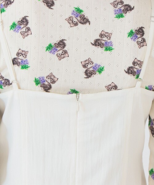 Ray BEAMS（レイビームス）の「裾 フレアー キャミソール（キャミソール・レディース・ホワイト/ブラック・1/0）」の21枚目の写真