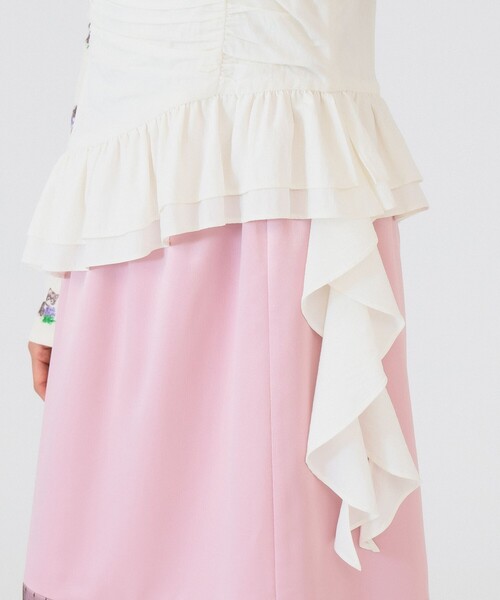 Ray BEAMS（レイビームス）の「裾 フレアー キャミソール（キャミソール・レディース・ホワイト/ブラック・1/0）」の22枚目の写真