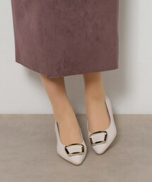 スクエアバックルパンプス