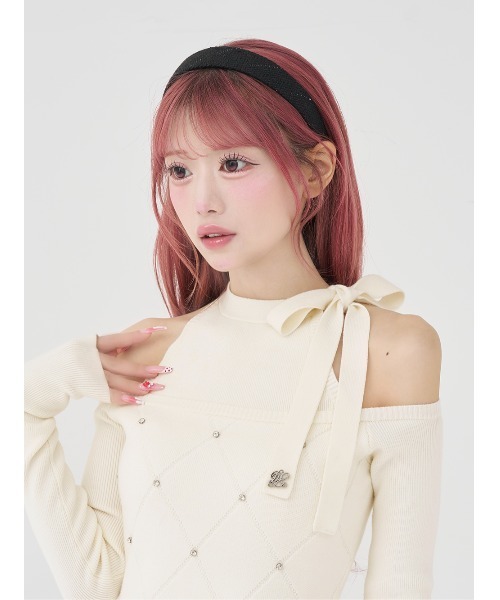 Darich(ダーリッチ)の「キルティングビジューニットミニワンピース(ワンピース・レディース・アイボリー/サックスブルー/ブラック/ピンク・FREE/FL)」の16枚目の写真