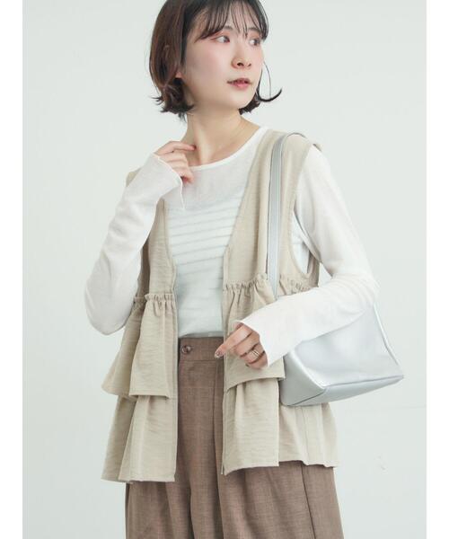 Samansa Mos2(サマンサ モスモス)の「ワンハンドルミニショルダーバッグ(ハンドバッグ・レディース・ブラック/シルバー/ブラウン・F)」の13枚目の写真