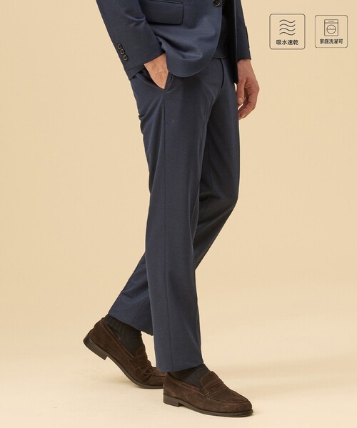 J.PRESS(ジェイプレス)の「夏に嬉しい6つの高機能【J.PRESS-POOL WOOL】【セットアップ対応】ジャージーセットアップ スラックス(スラックス・メンズ・グレー系/ネイビー系9/ベージュ系・74/78/82/86/90/94)」の3枚目の写真