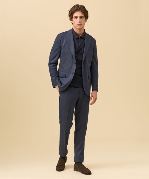 J.PRESS(ジェイプレス)の「夏に嬉しい6つの高機能【J.PRESS-POOL WOOL】【セットアップ対応】ジャージーセットアップ スラックス(スラックス・メンズ・グレー系/ネイビー系9/ベージュ系・74/78/82/86/90/94)」の4枚目の写真
