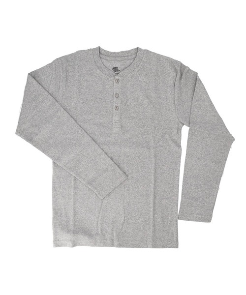 JEMORGAN(ジェーイーモーガン)の「JEMORGAN テレコ ヘンリーネックL S(Tシャツ/カットソー・メンズ・ブラック/オフホワイト/杢グレー・L/XL/M)」の3枚目の写真