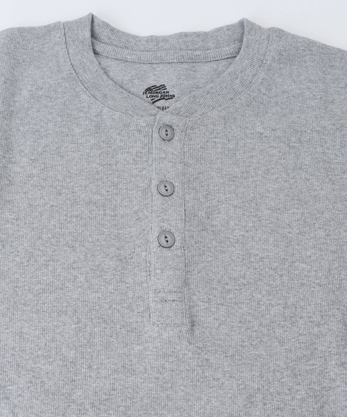 JEMORGAN(ジェーイーモーガン)の「JEMORGAN テレコ ヘンリーネックL S(Tシャツ/カットソー・メンズ・ブラック/オフホワイト/杢グレー・L/XL/M)」の7枚目の写真