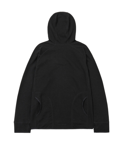 PHYPS MOTORCYCLE(フィップスモーターサイクル)の「H-Tech Waffle Back Pocket Hooded Long Sleeve Black(Tシャツ/カットソー・レディース・その他・X-LARGE/SMALL/MEDIUM/LARGE)」の3枚目の写真