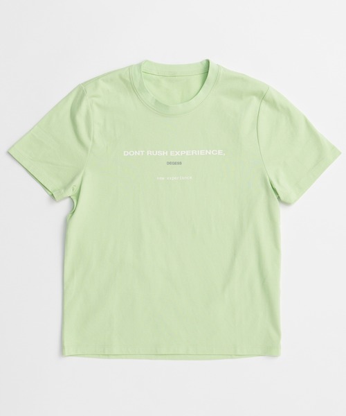 MAISON SPECIAL（メゾンスペシャル）の「Exeperience Logo T-shirts/exeperienceロゴＴシャツ（Tシャツ/カットソー・レディース・オレンジ/グリーン/ホワイト/ブルー/チャコールグレー・FREE）」の4枚目の写真