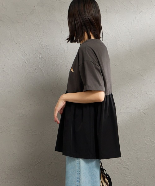KELTY（ケルティ）の「[KELTY/ケルティ] 別注 ウエスト切替 ペプラムデザインTシャツ（Tシャツ/カットソー・レディース・チャコールグレー/ブラック/グレイッシュベージュ/カーキ・F）」の12枚目の写真
