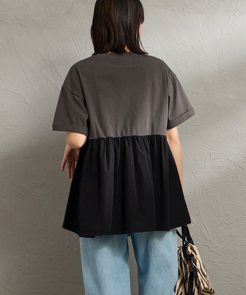 KELTY（ケルティ）の「[KELTY/ケルティ] 別注 ウエスト切替 ペプラムデザインTシャツ（Tシャツ/カットソー・レディース・チャコールグレー/ブラック/グレイッシュベージュ/カーキ・F）」の13枚目の写真