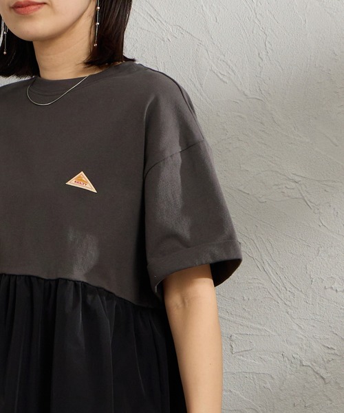 KELTY（ケルティ）の「[KELTY/ケルティ] 別注 ウエスト切替 ペプラムデザインTシャツ（Tシャツ/カットソー・レディース・チャコールグレー/ブラック/グレイッシュベージュ/カーキ・F）」の17枚目の写真