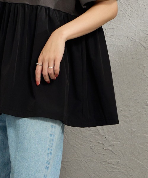 KELTY（ケルティ）の「[KELTY/ケルティ] 別注 ウエスト切替 ペプラムデザインTシャツ（Tシャツ/カットソー・レディース・チャコールグレー/ブラック/グレイッシュベージュ/カーキ・F）」の18枚目の写真