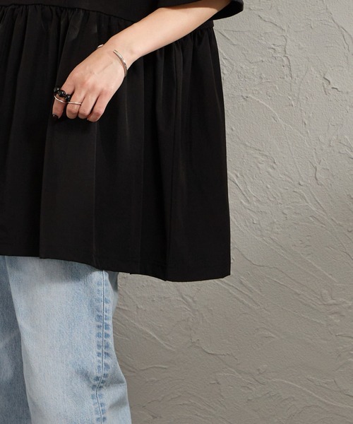 KELTY（ケルティ）の「[KELTY/ケルティ] 別注 ウエスト切替 ペプラムデザインTシャツ（Tシャツ/カットソー・レディース・チャコールグレー/ブラック/グレイッシュベージュ/カーキ・F）」の8枚目の写真