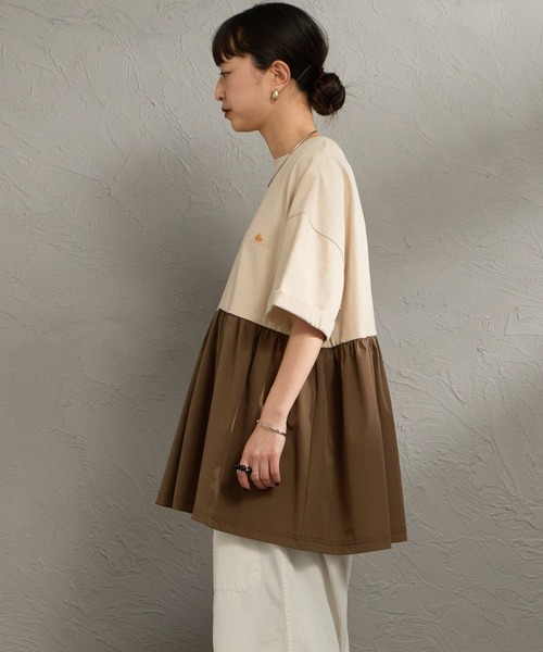 KELTY（ケルティ）の「[KELTY/ケルティ] 別注 ウエスト切替 ペプラムデザインTシャツ（Tシャツ/カットソー・レディース・チャコールグレー/ブラック/グレイッシュベージュ/カーキ・F）」の20枚目の写真