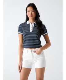 ALPHONSINE Striped Top ポロシャツ