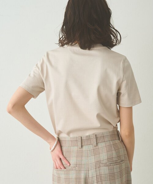 Whim Gazette(ウィムガゼット)の「スビンコットンTシャツ(Tシャツ/カットソー・レディース・ベージュ/オフホワイト・FREE)」の14枚目の写真