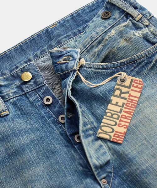 RRL（ダブル アール エル）の「ストレート フィット Eastborough ディストレスト ジーンズ（デニムパンツ・メンズ・ブルー・31/32/31/30/30/32/30/30/29/30/28/30/38/32/36/32/34/32/33/32/32/32/32/30）」の6枚目の写真