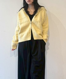 GREENHOX（グリーンホックス）の「ダブルジップケーブルニットパーカー（パーカー）」