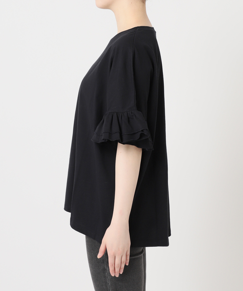 JOURNAL STANDARD relume（ジャーナルスタンダード　レリューム）の「《追加》コットンダブルフリルTEE（Tシャツ/カットソー・レディース・ホワイト/ブラック・FREE）」の20枚目の写真