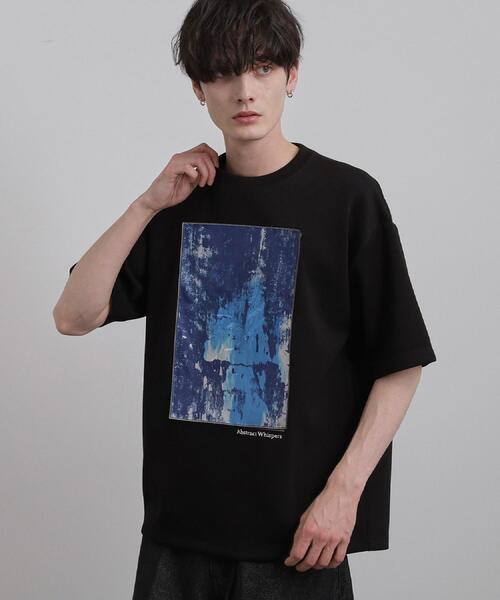 tk.TAKEO KIKUCHI(ティーケータケオキクチ)の「コンシールドエンブロTシャツ(Tシャツ/カットソー・メンズ・ホワイト/ブラック/ライトブルー・02/03)」の3枚目の写真