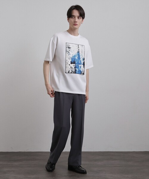 tk.TAKEO KIKUCHI(ティーケータケオキクチ)の「コンシールドエンブロTシャツ(Tシャツ/カットソー・メンズ・ホワイト/ブラック/ライトブルー・02/03)」の20枚目の写真