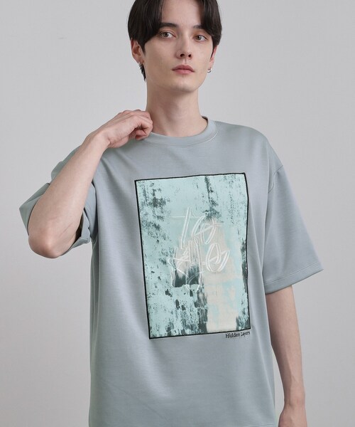 tk.TAKEO KIKUCHI(ティーケータケオキクチ)の「コンシールドエンブロTシャツ(Tシャツ/カットソー・メンズ・ホワイト/ブラック/ライトブルー・02/03)」の6枚目の写真