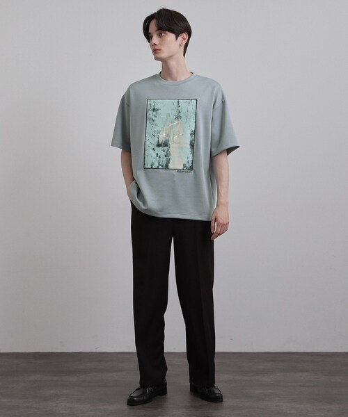 tk.TAKEO KIKUCHI(ティーケータケオキクチ)の「コンシールドエンブロTシャツ(Tシャツ/カットソー・メンズ・ホワイト/ブラック/ライトブルー・02/03)」の7枚目の写真